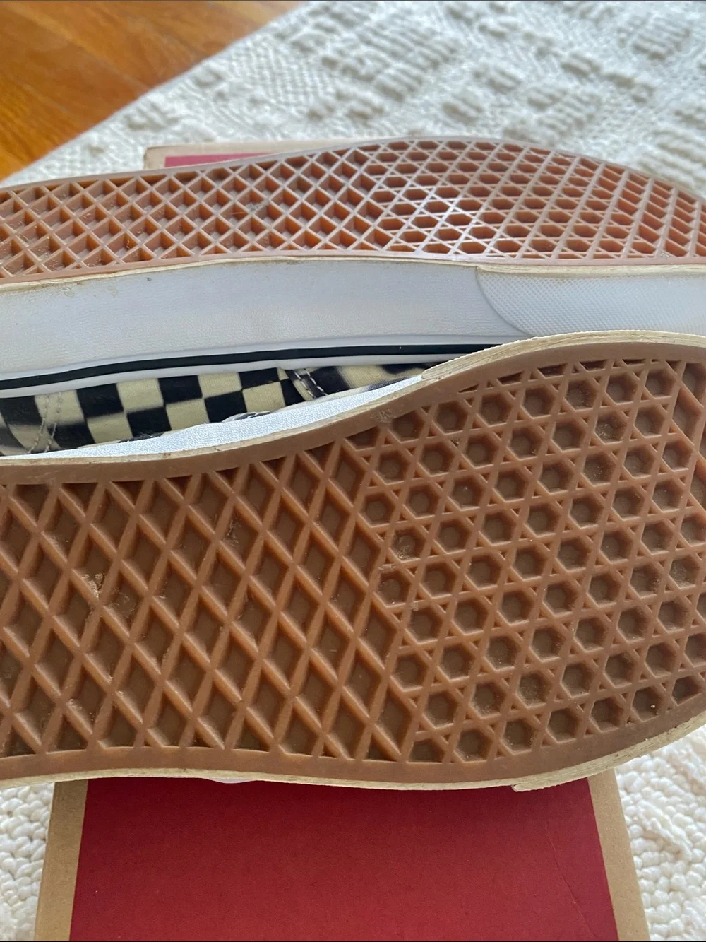 Vans Black & White Blur Check Canvas Sneakers